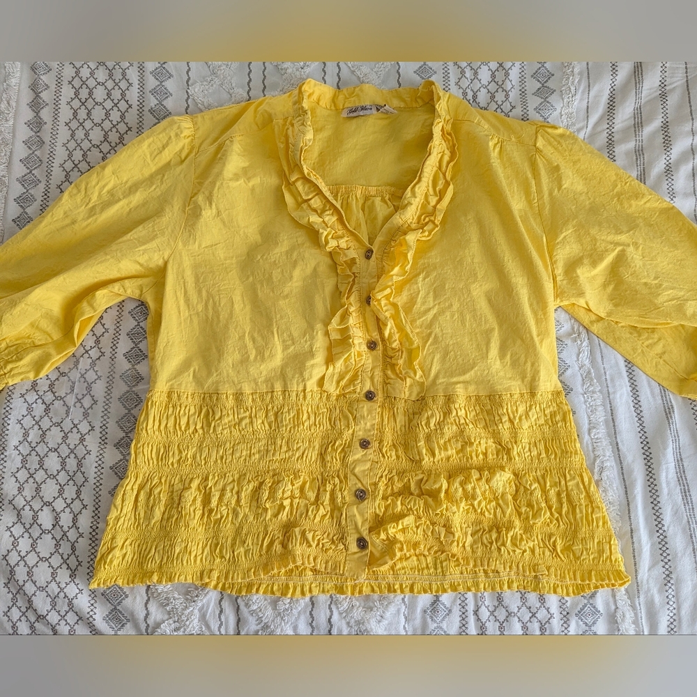 Gold Flava Smocked Blouse